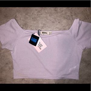 Off the shoulder crop top